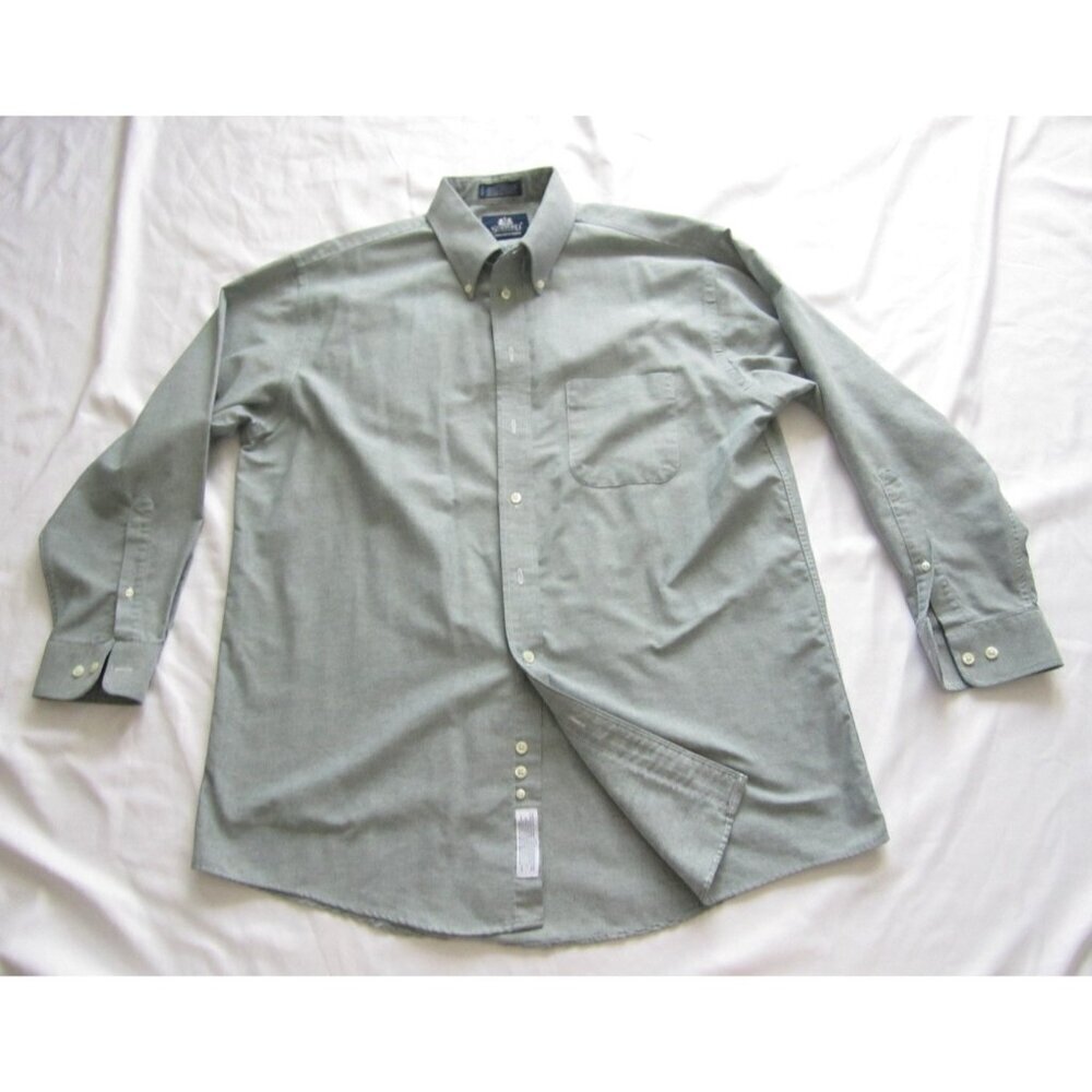 Vtg Stafford Wrinkle Free Button Oxford Long Sleeve Shirt Sz 16.5 32/33 (MT647)